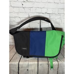 Timbuk2 Messenger Bag M-Blue/Green Color Block EUC Laptop Work School Bag